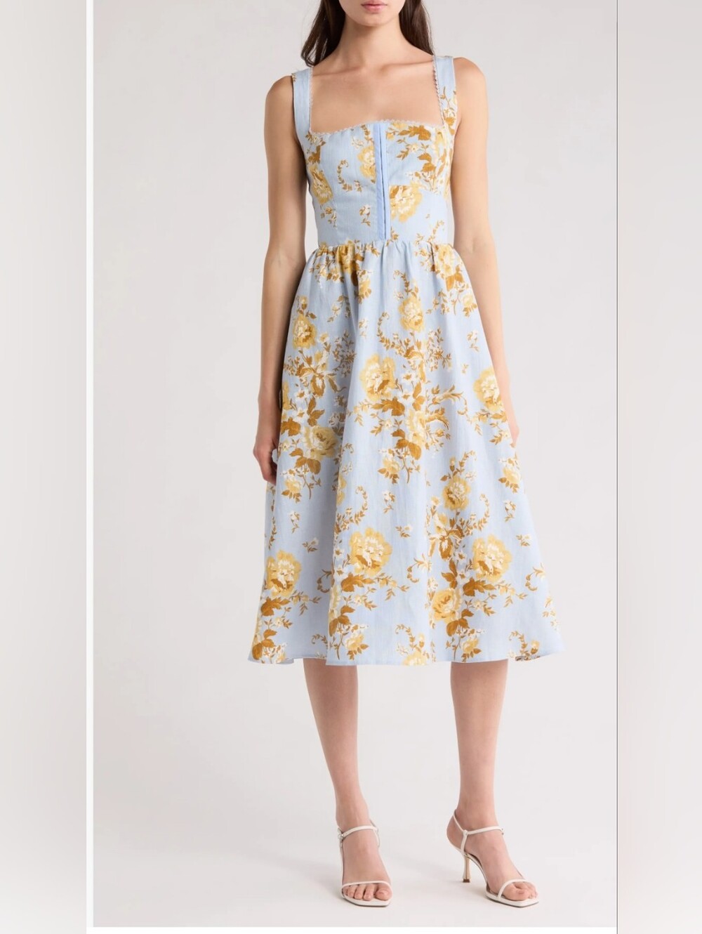 Tagliatelle Floral Linen Midi Sundress
Reformation.